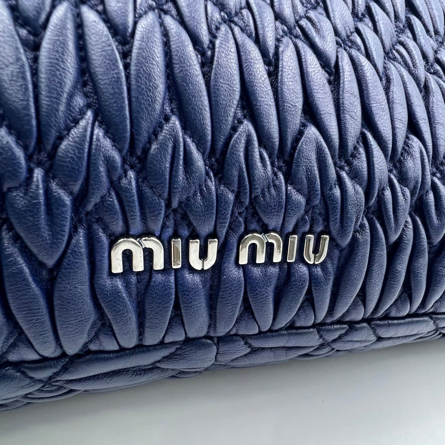 Crystal leather Clutch Shoulder Bag Blue