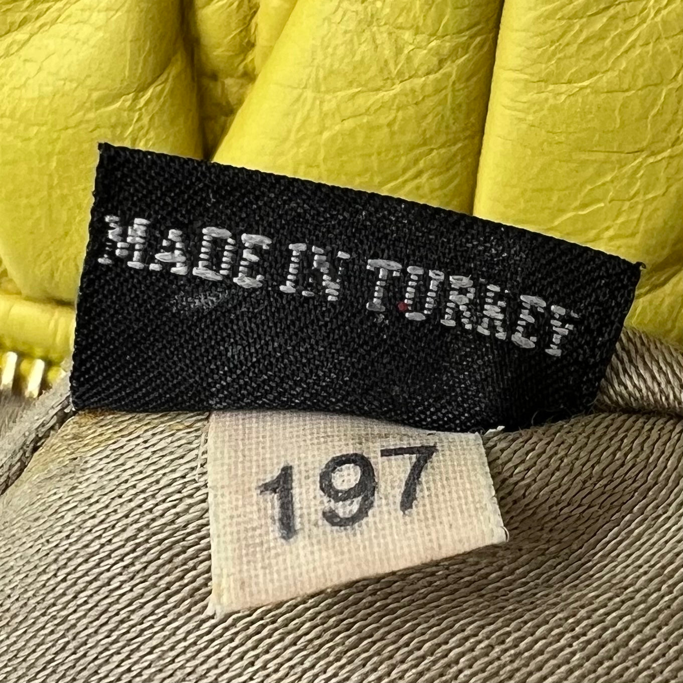 Matelasse Shoulder Bag Quilted Lambskin in Yellow
