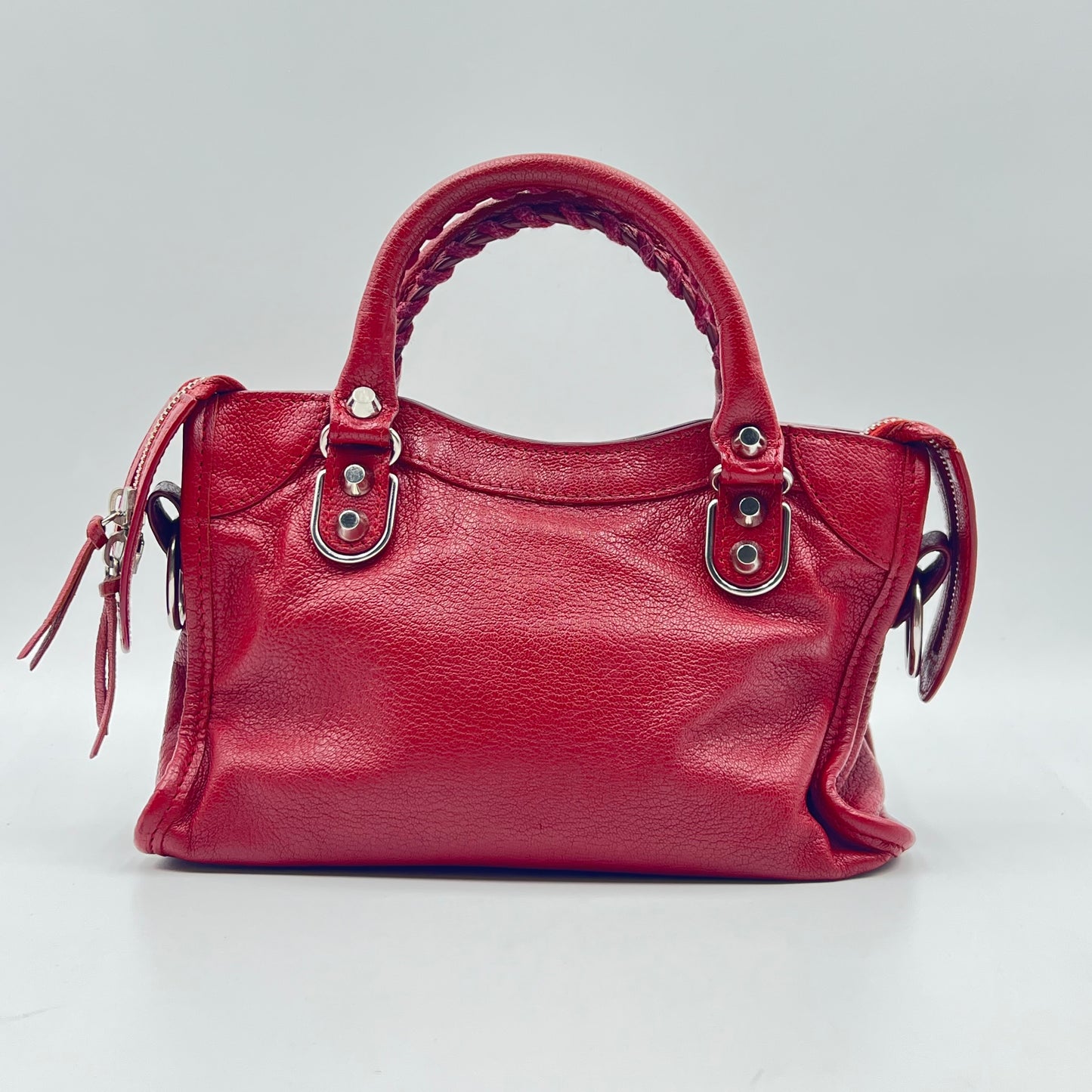 Classic Mini City red lambskin Leather bag