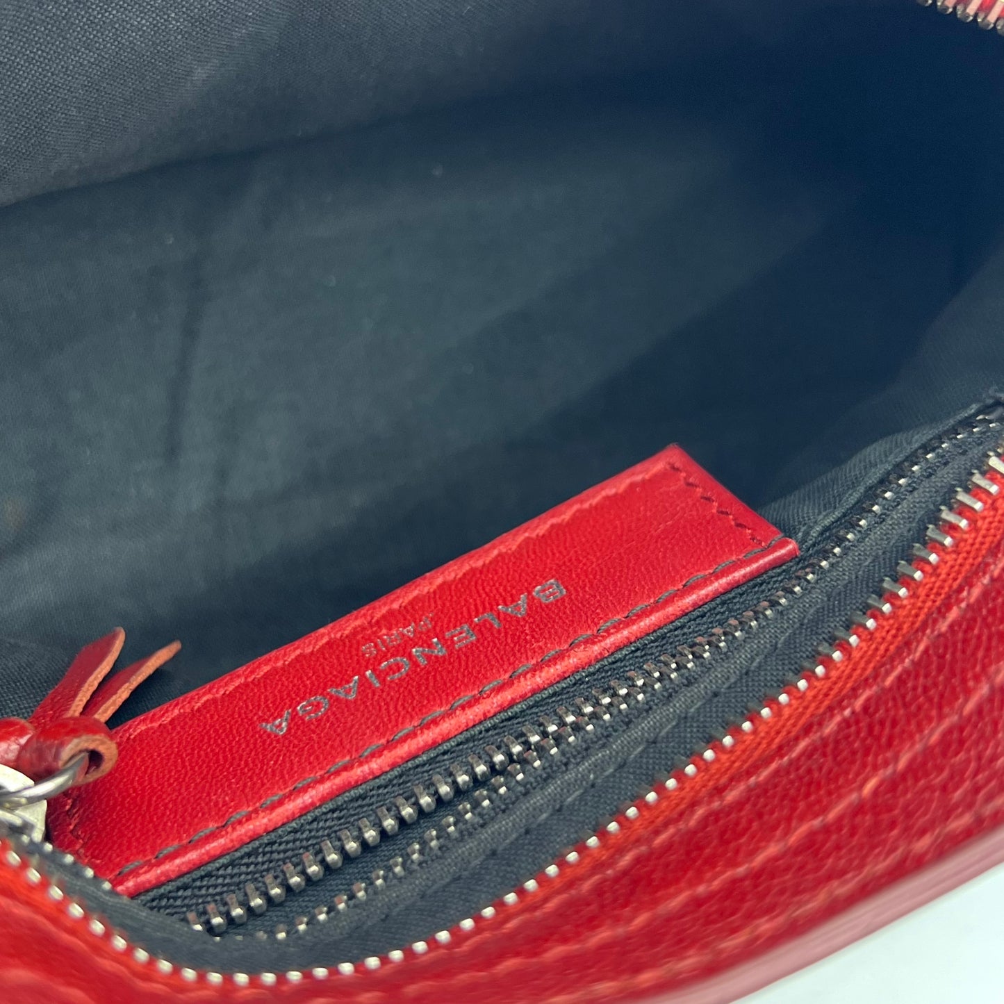 Classic Mini City red lambskin Leather bag