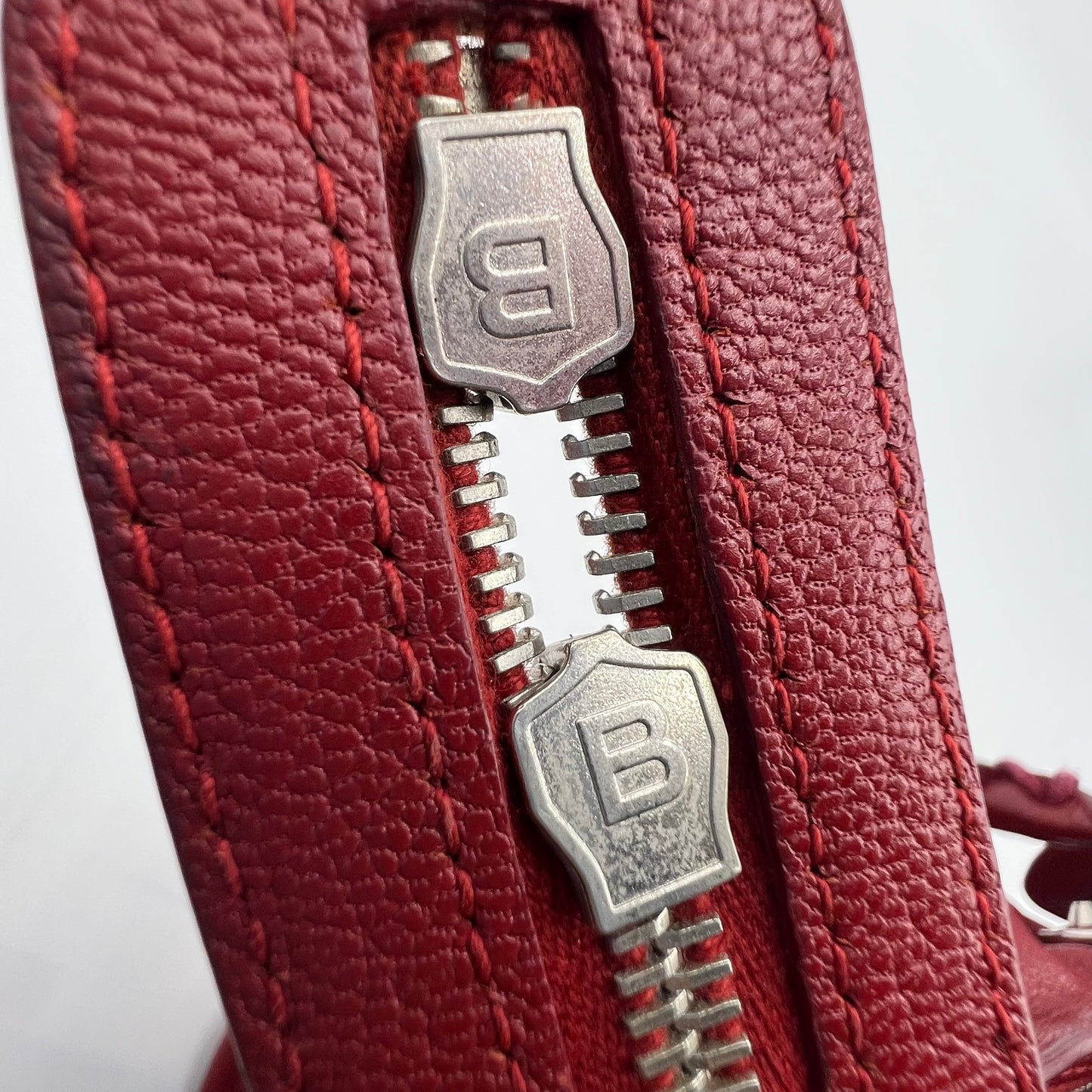 Classic Mini City red lambskin Leather bag