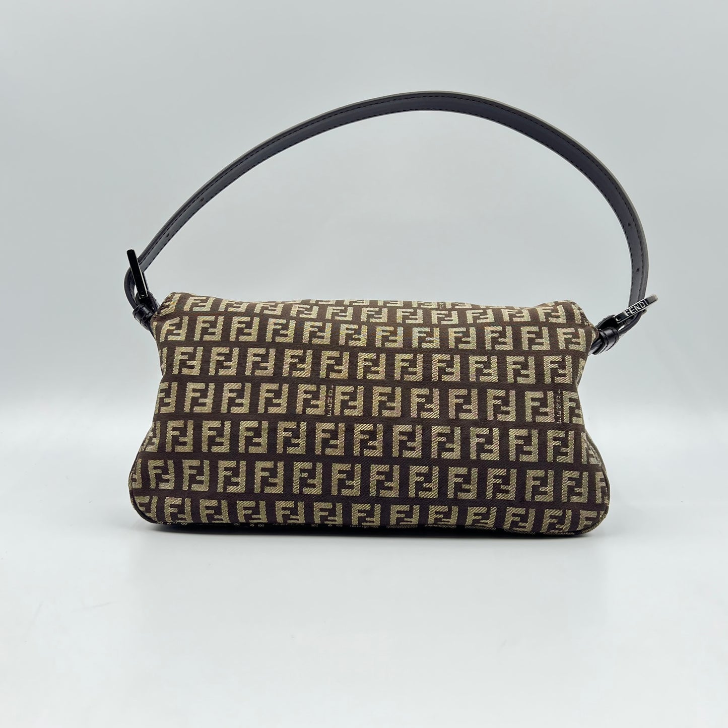 Vintage Fendi Zucchino Canvas Baguette Bag