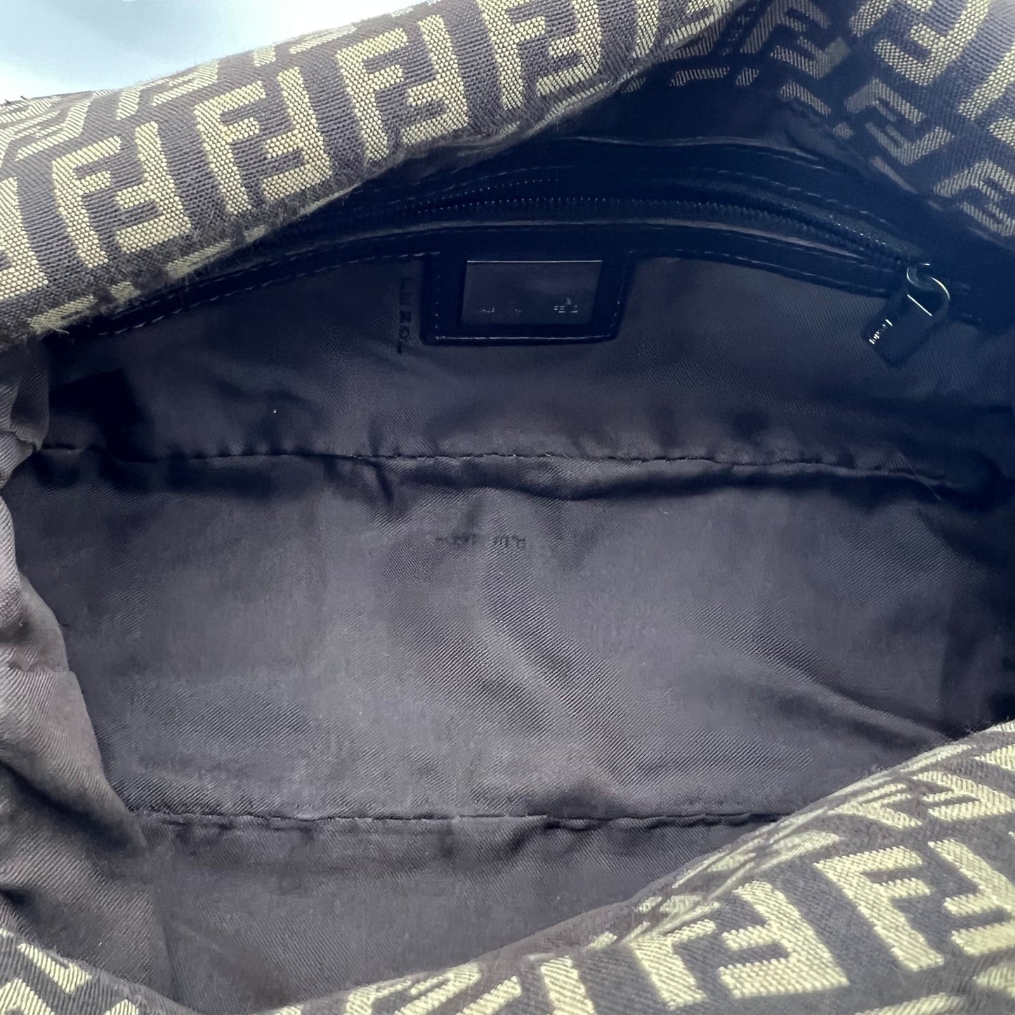 Vintage Fendi Zucchino Canvas Baguette Bag