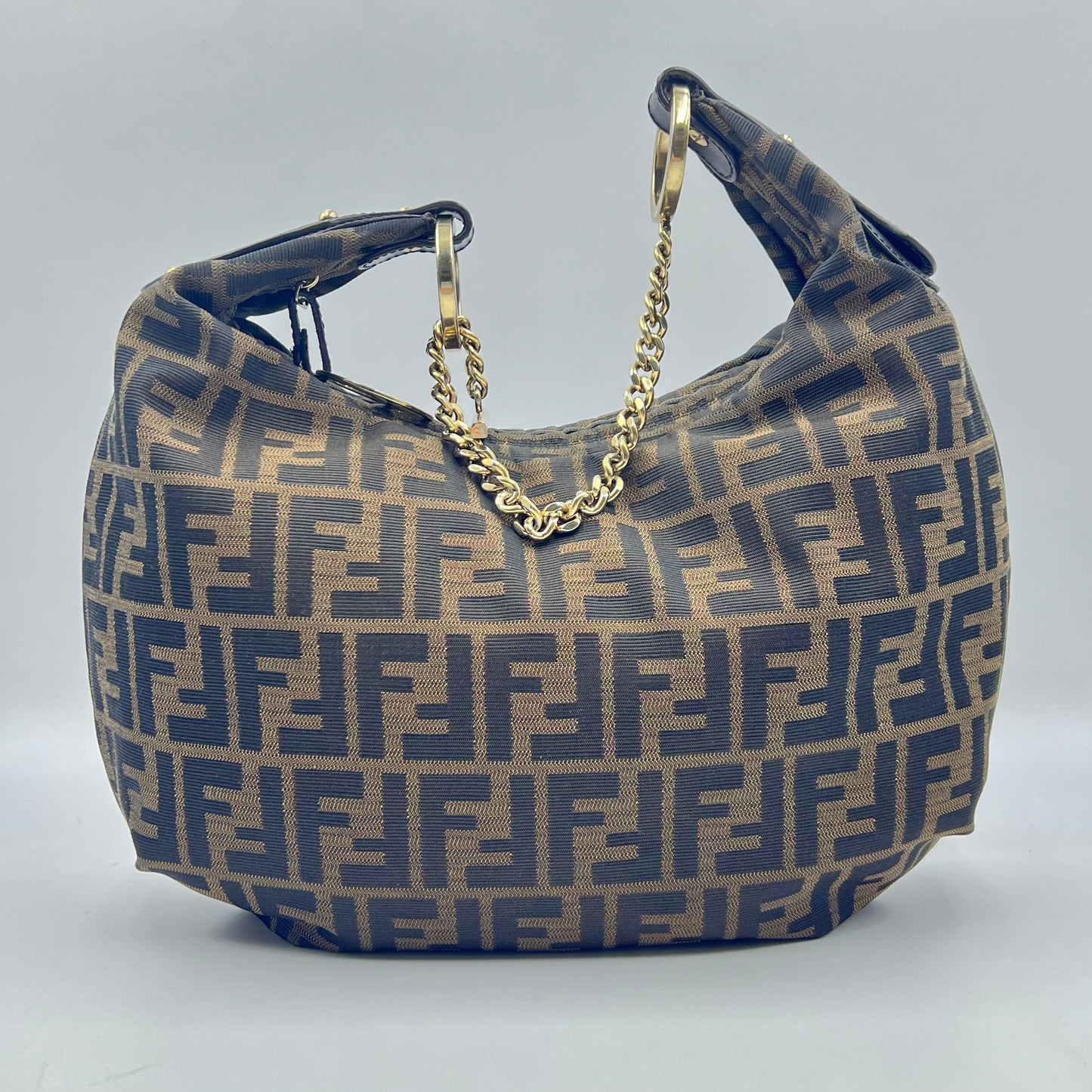 Zucca Canvas Chef Chain Hobo Bag
