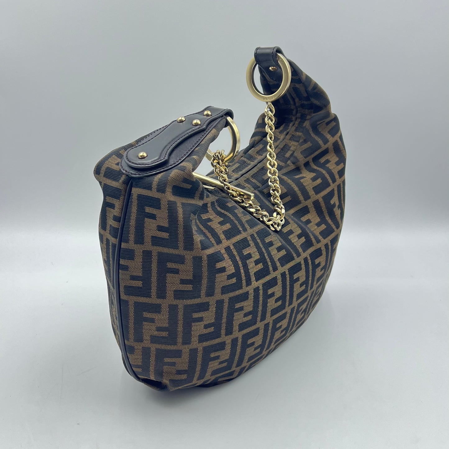 Zucca Canvas Chef Chain Hobo Bag