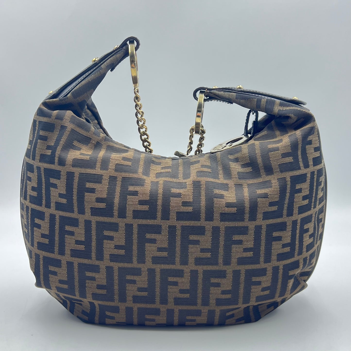 Zucca Canvas Chef Chain Hobo Bag