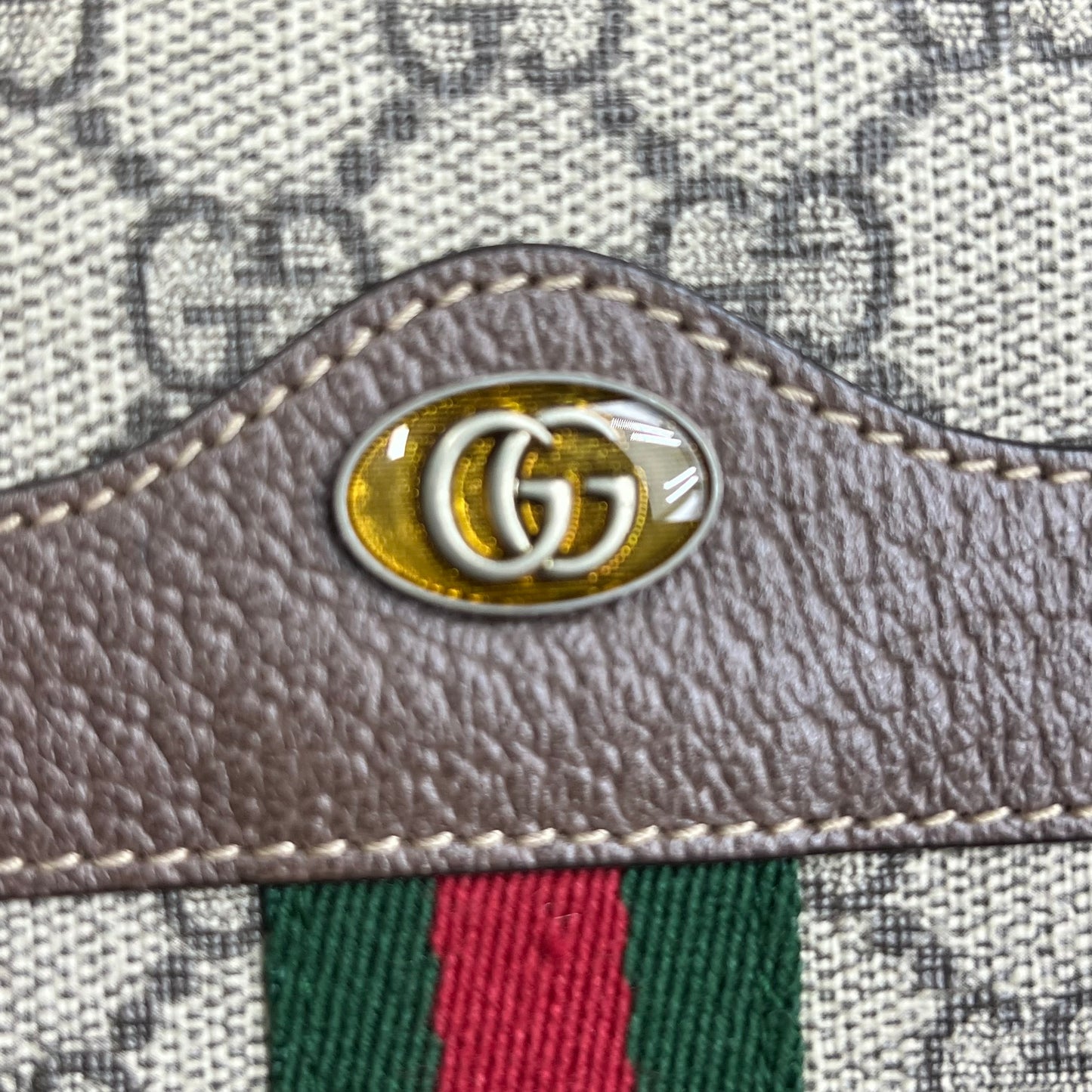 GG Supreme Monogram Web Mini Ophidia GG Bag Brown