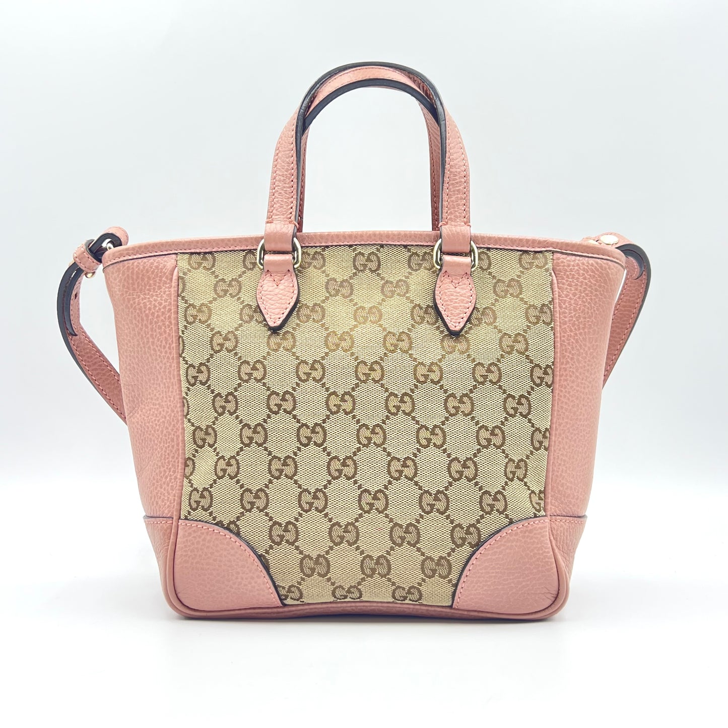 Monogram Small Bree Tote Beige Soft Pink