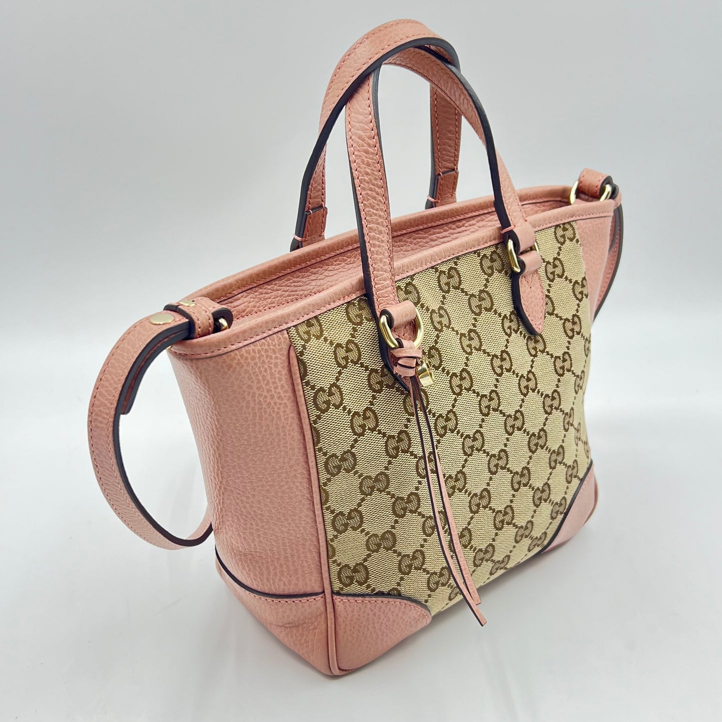 Monogram Small Bree Tote Beige Soft Pink