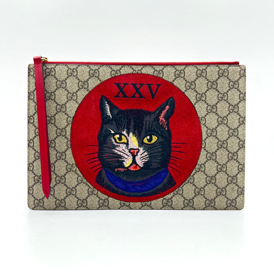 Supreme Monogram Mystic Cat Embroidered Clutch Bag