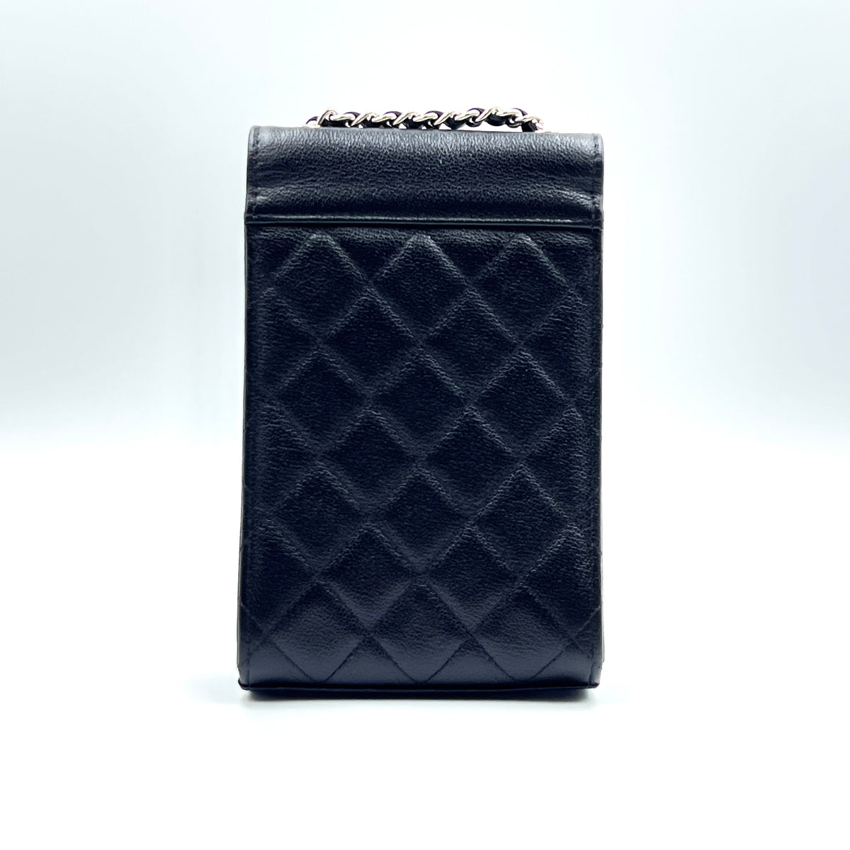 CC Box Flap Phone Holder Crossbody Bag Quilted Caviar
