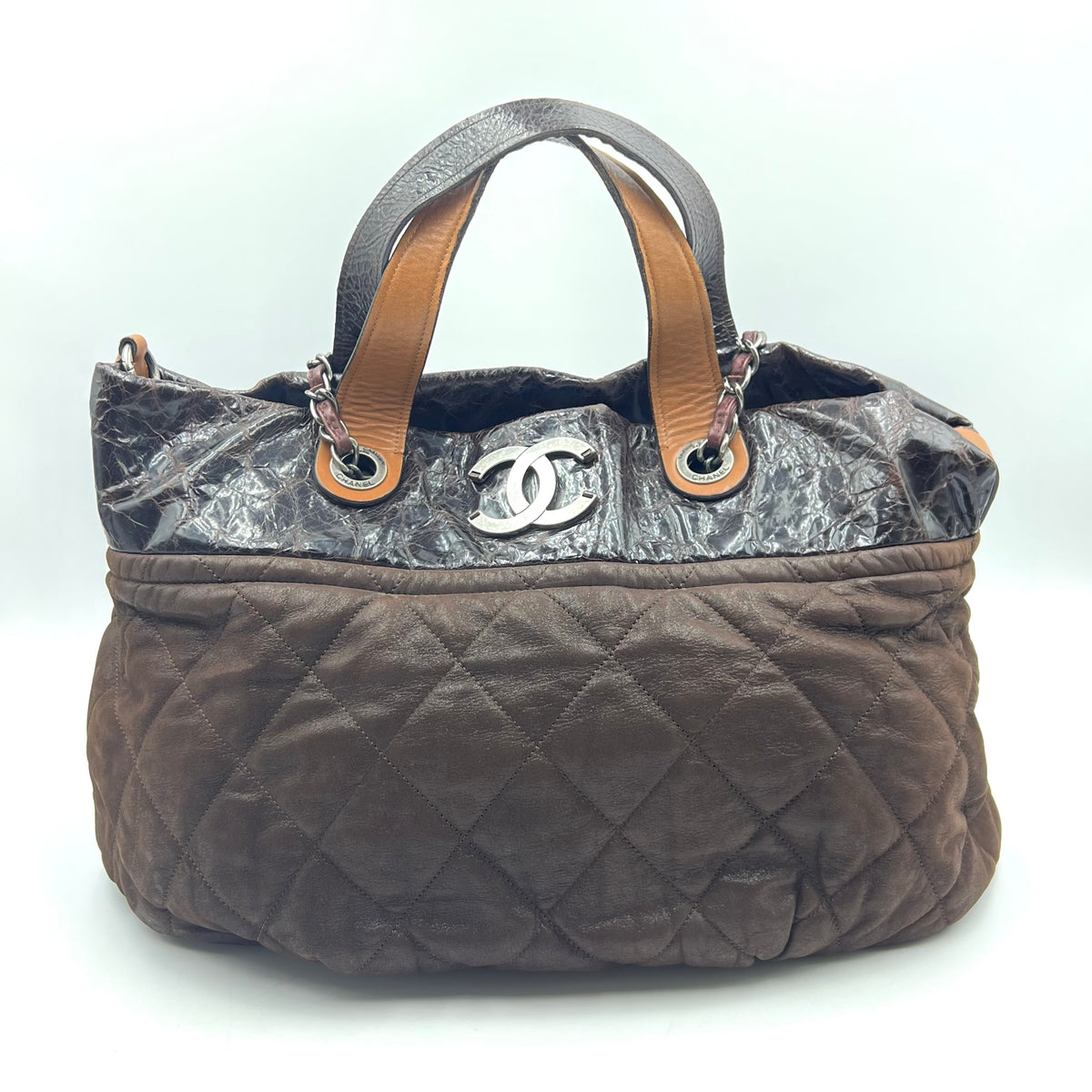 Iridescent Calfskin Largel In The Mix Tote