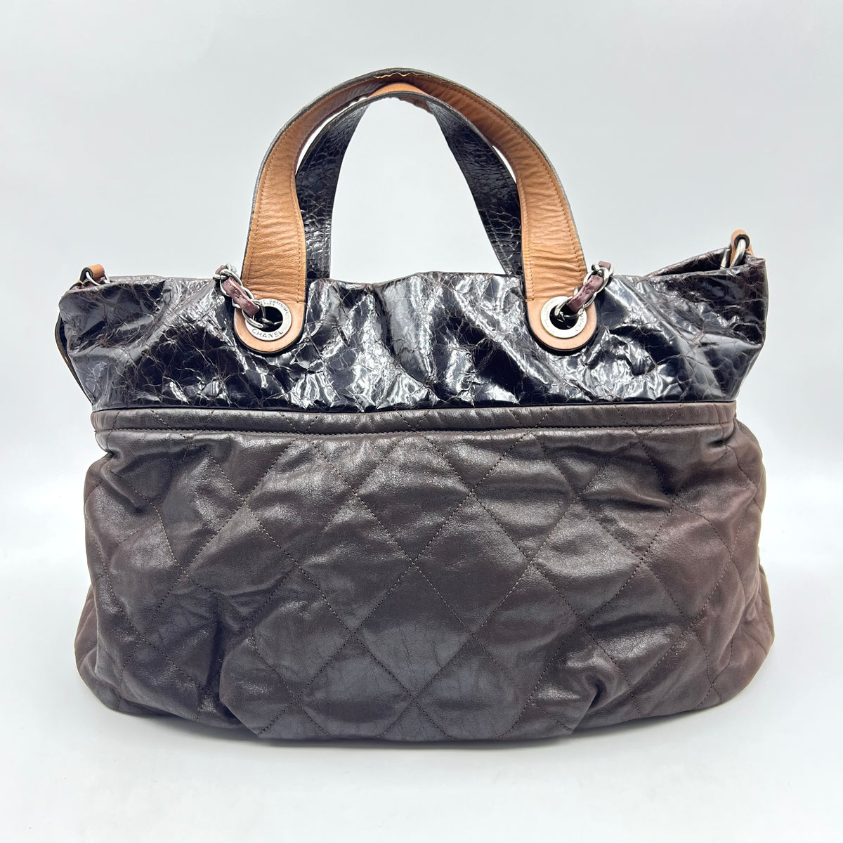 Iridescent Calfskin Largel In The Mix Tote