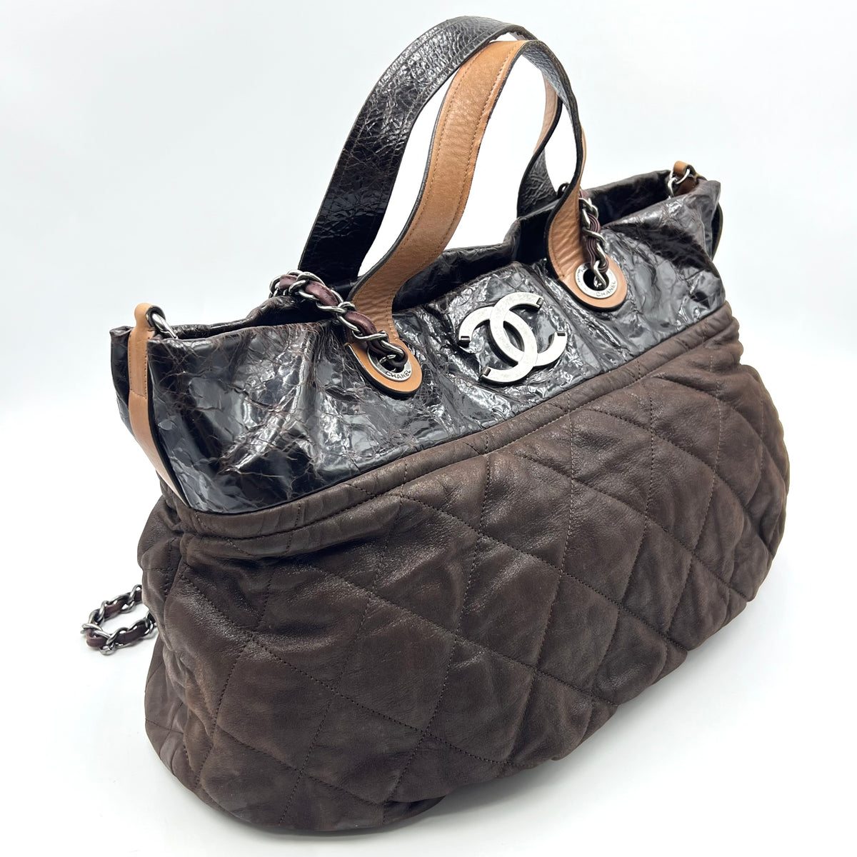 Iridescent Calfskin Largel In The Mix Tote