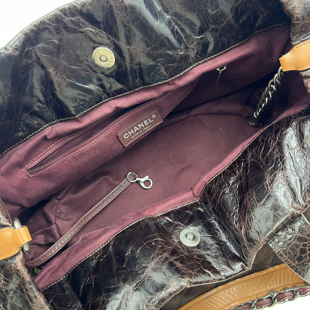Iridescent Calfskin Largel In The Mix Tote