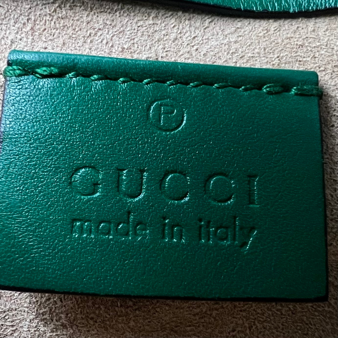 Calfskin Matelasse Super Mini GG Marmont Shoulder Bag Emerald Green
