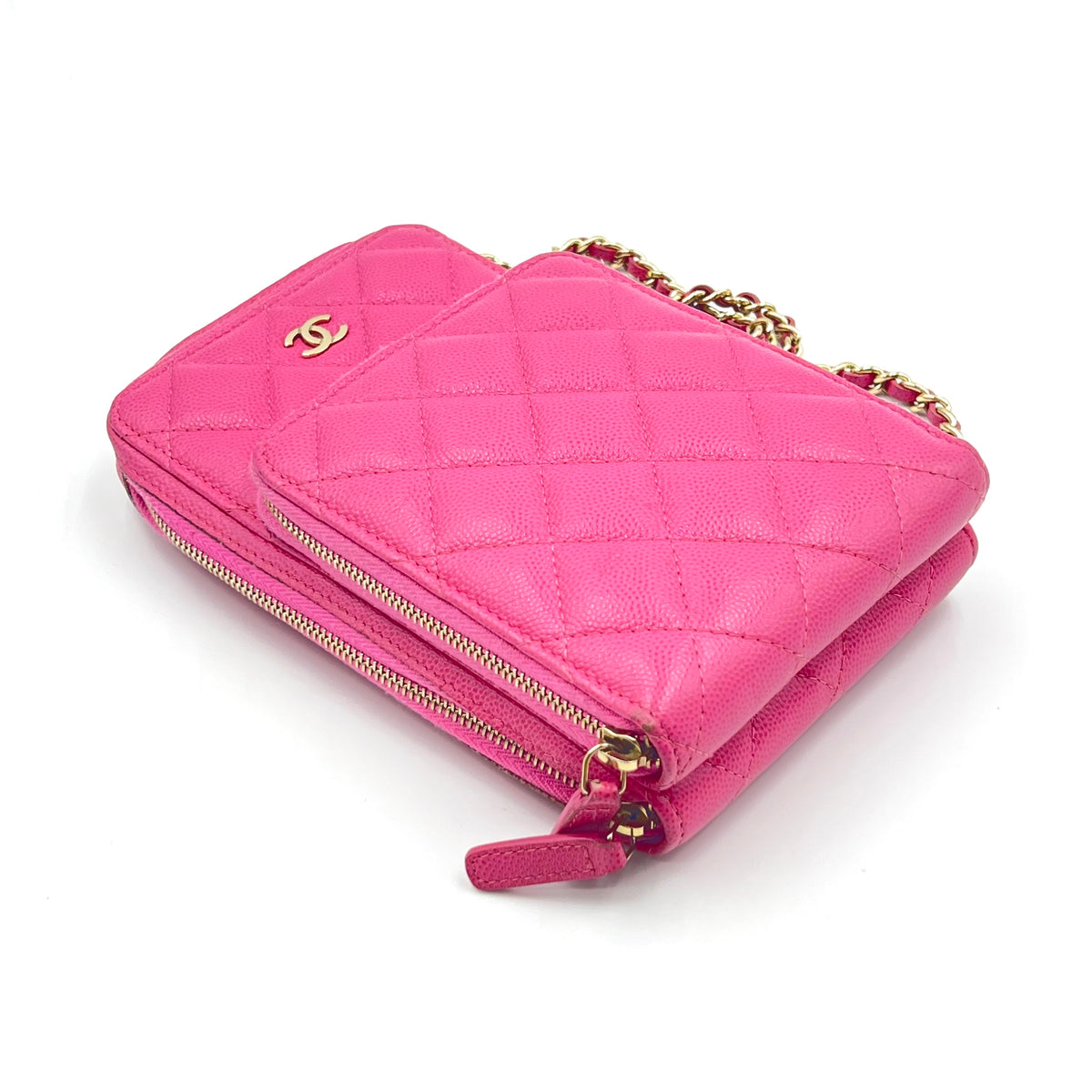 Chanel Phone Bag Pink Caviar GHW — view 4 of 9 Phone Bag Pink Caviar GHW, view 4 of 9