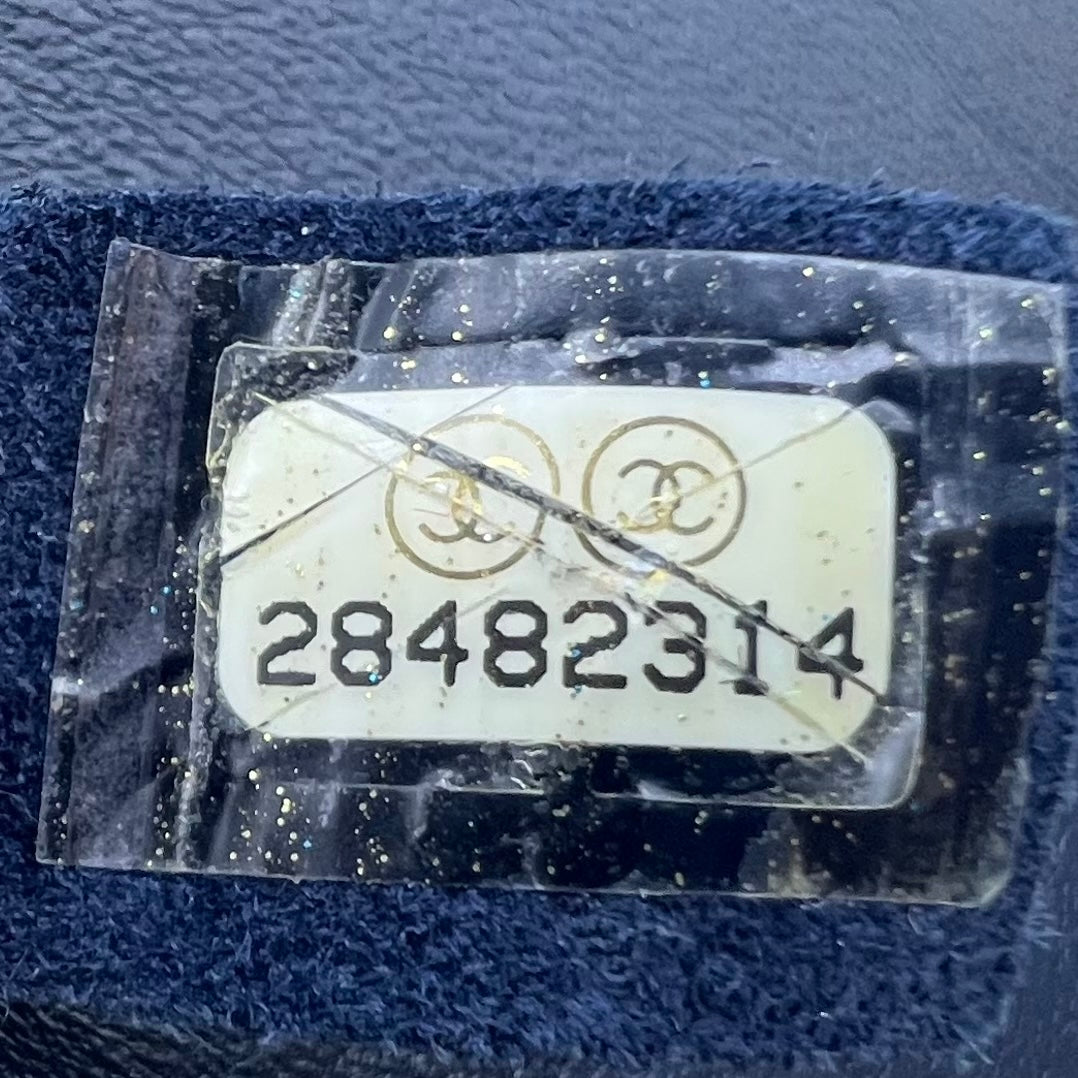 Lambskin Quilted Old Medium Boy Flap Dark Navy Lambskin Quilted Old Medium Boy Flap Dark Navy, view 6 of 8
