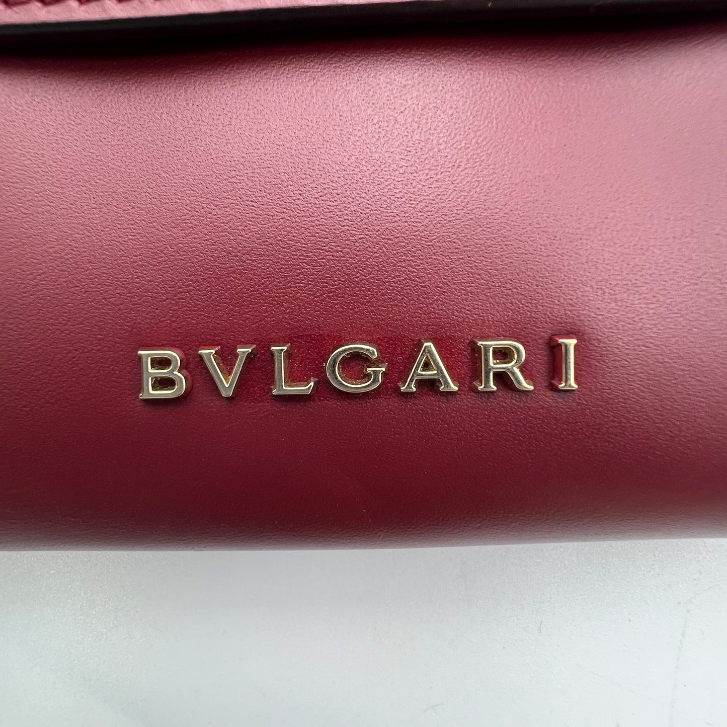 Red Leather Serpenti Forever Trifold Wallet
