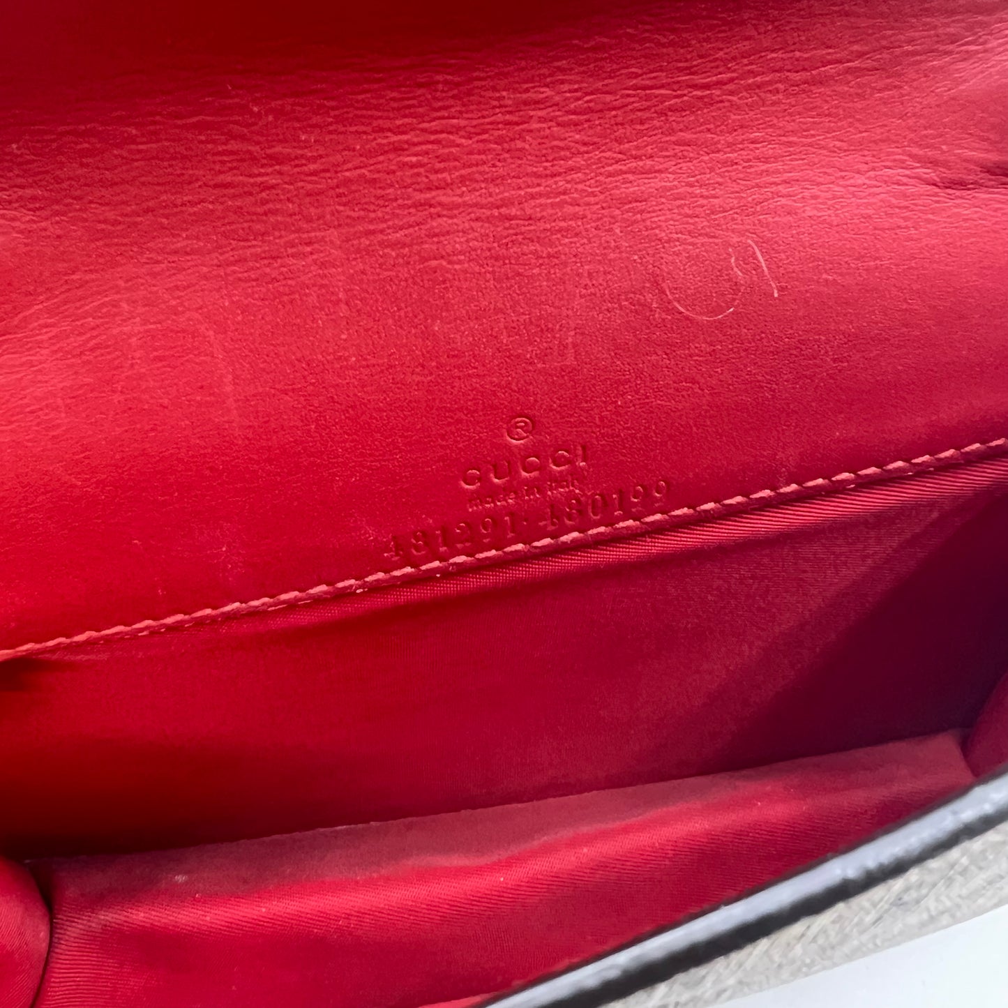 GG Supreme Monogram Mini Cherry Chain Bag
