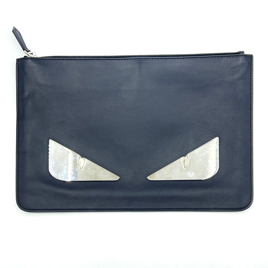 Monster pouch bag Clutch bag Black