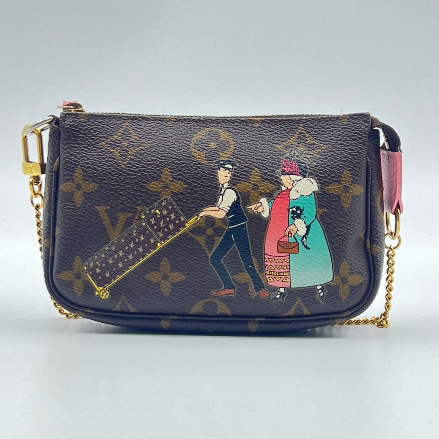 Monogram Illustre Mini Pochette Accessories Rose