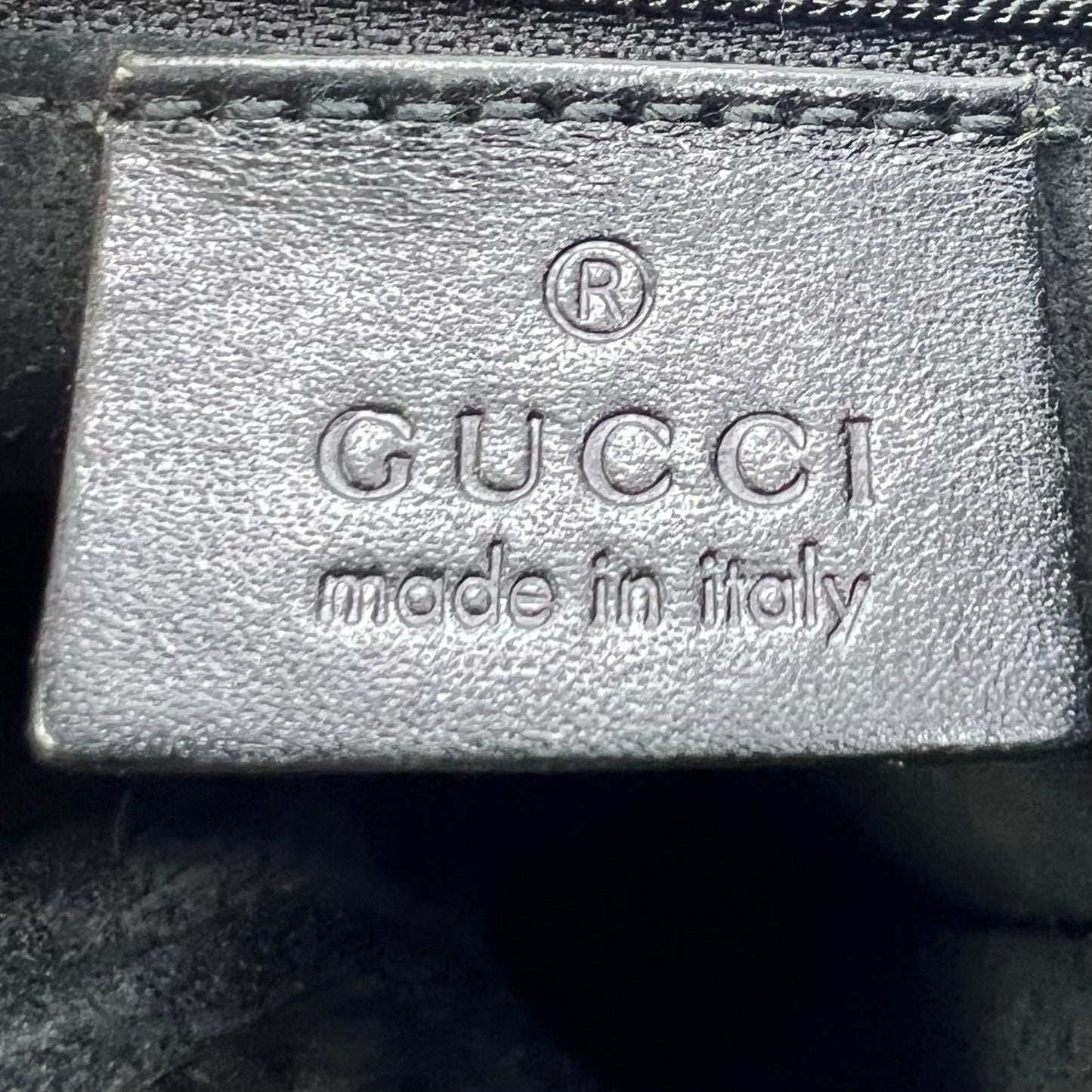 Suede Logo Shoulder Bag Black