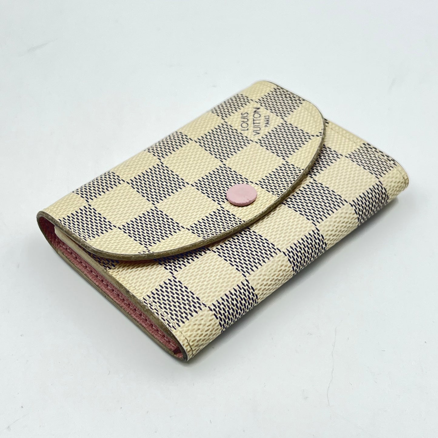 Damier Azur Rosalie Coin Purse Rose Ballerine