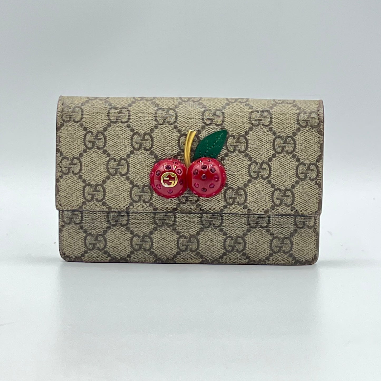 GG Supreme Monogram Mini Cherry Chain Bag