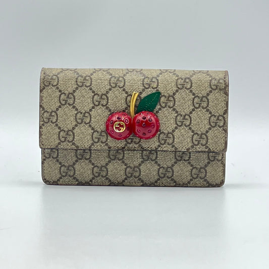 GG Supreme Monogram Mini Cherry Chain Bag