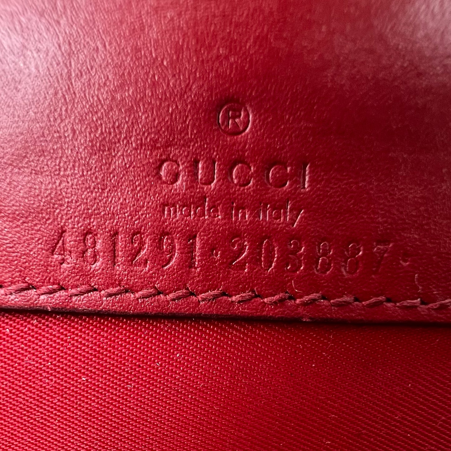GG Supreme Monogram Mini Cherry Chain Bag