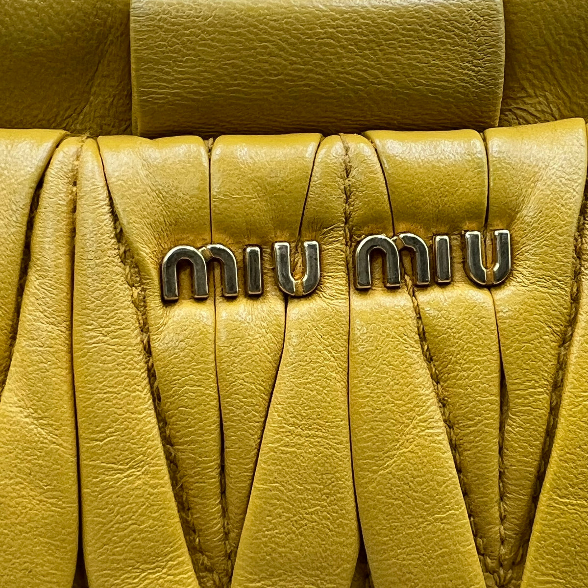 Miu Miu Yellow Metalasse Leather Crossbody Bag — view 5 of 8 Miu Miu Yellow Metalasse Leather Crossbody Bag, view 5 of 8