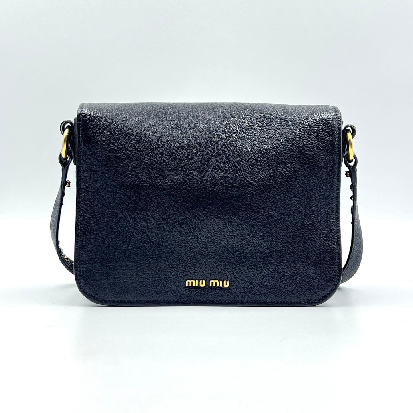 Leather Crossbody Bags MiuMiu Madras Jeweled Crossbody Bag