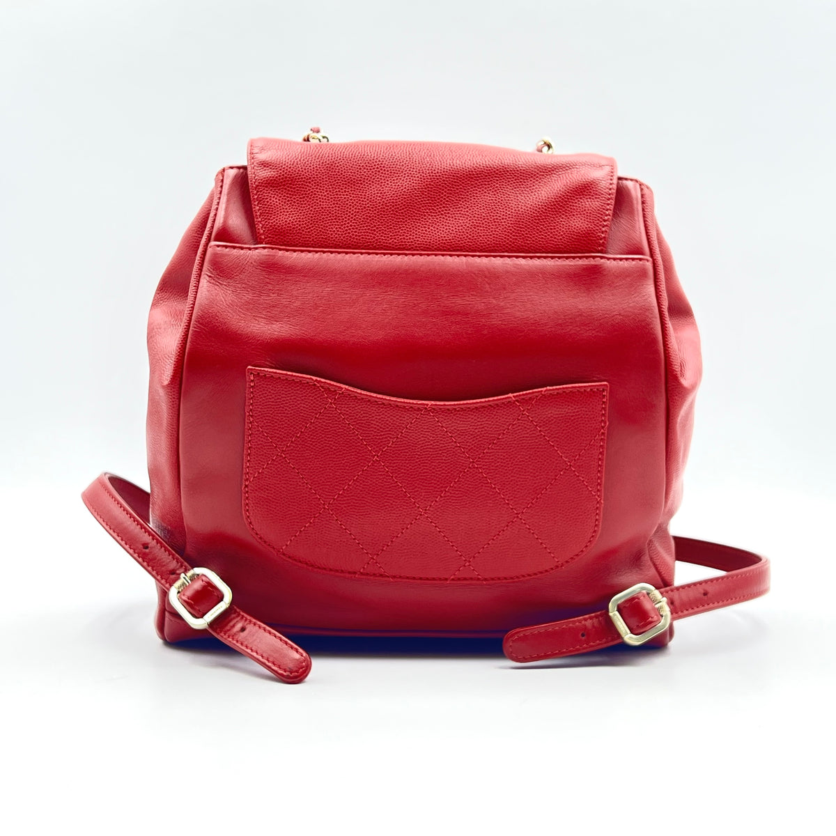Caviar Quilted Business Affinity Backpack Red