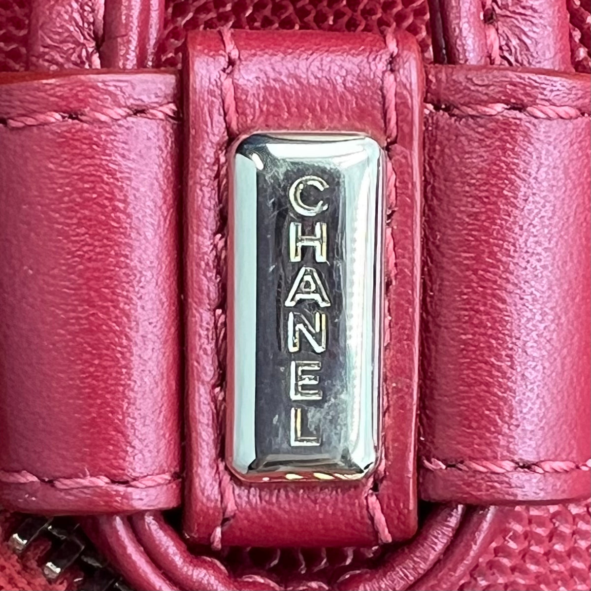 Caviar Quilted Business Affinity Backpack Red