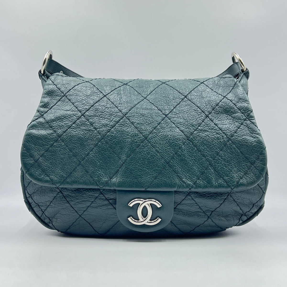 Chanel Glazed Calfskin Stitched XL On The Road Flap