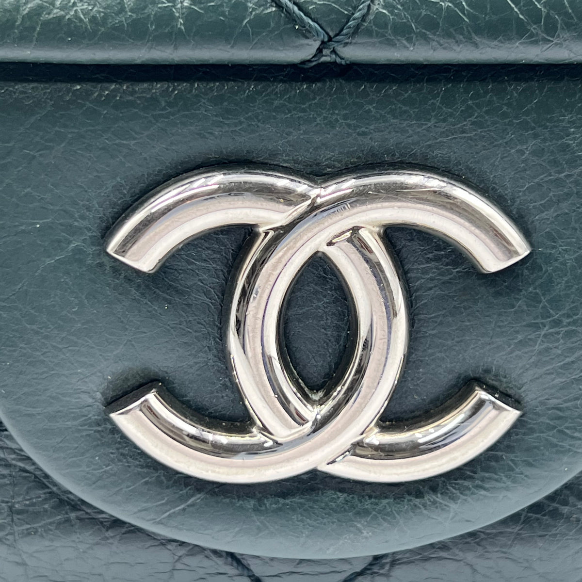 Chanel Glazed Calfskin Stitched XL On The Road Flap — view 8 of 9 Glazed Calfskin Stitched XL On The Road Flap, view 8 of 9