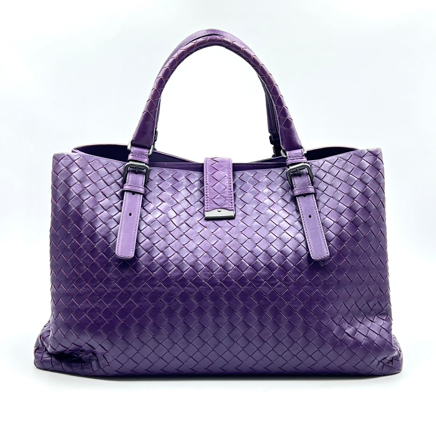 Medium Intrecciato Roma Tote Purple