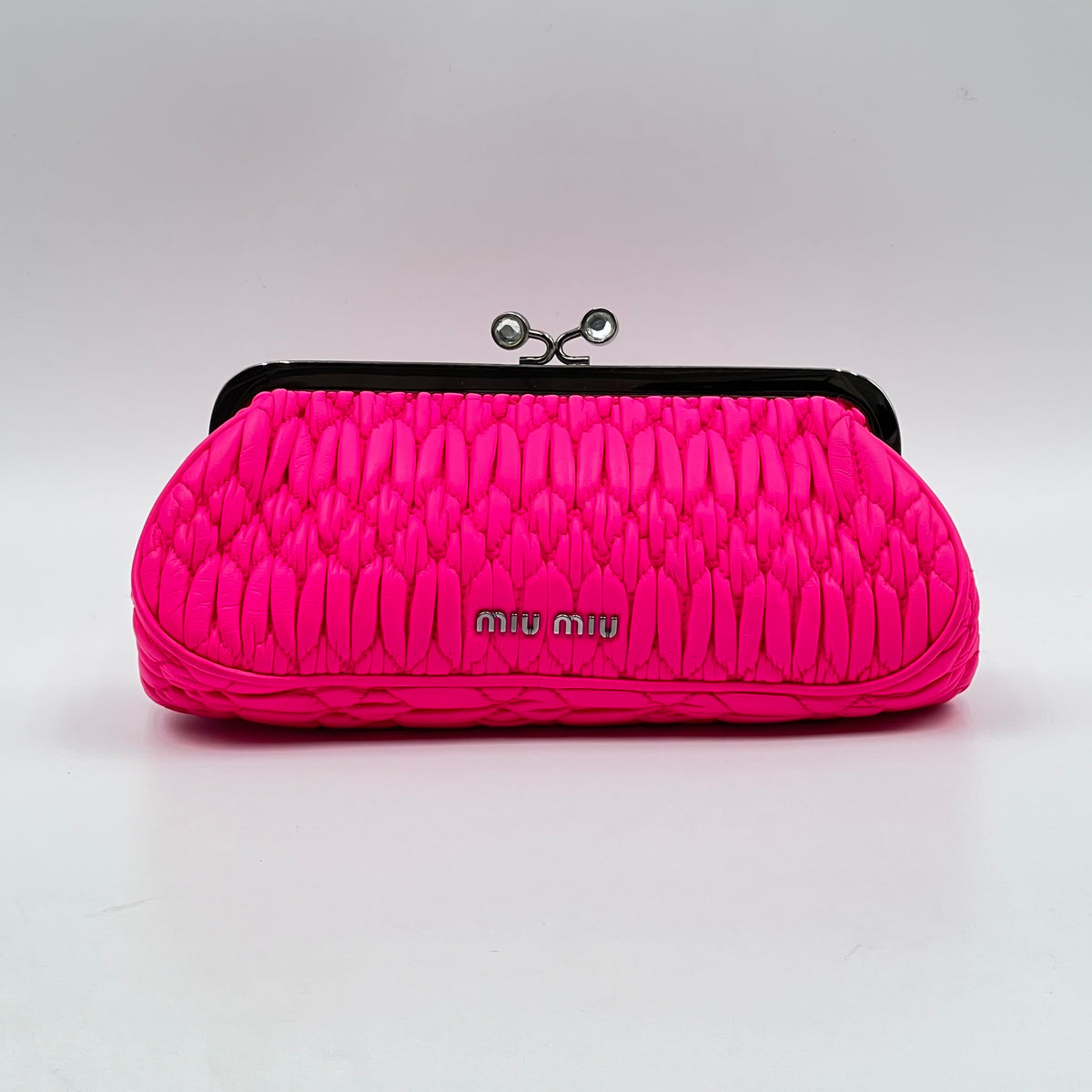 matelasse nappa kiss lock clutch — view 1 of 9 matelasse nappa kiss lock clutch, view 1 of 9