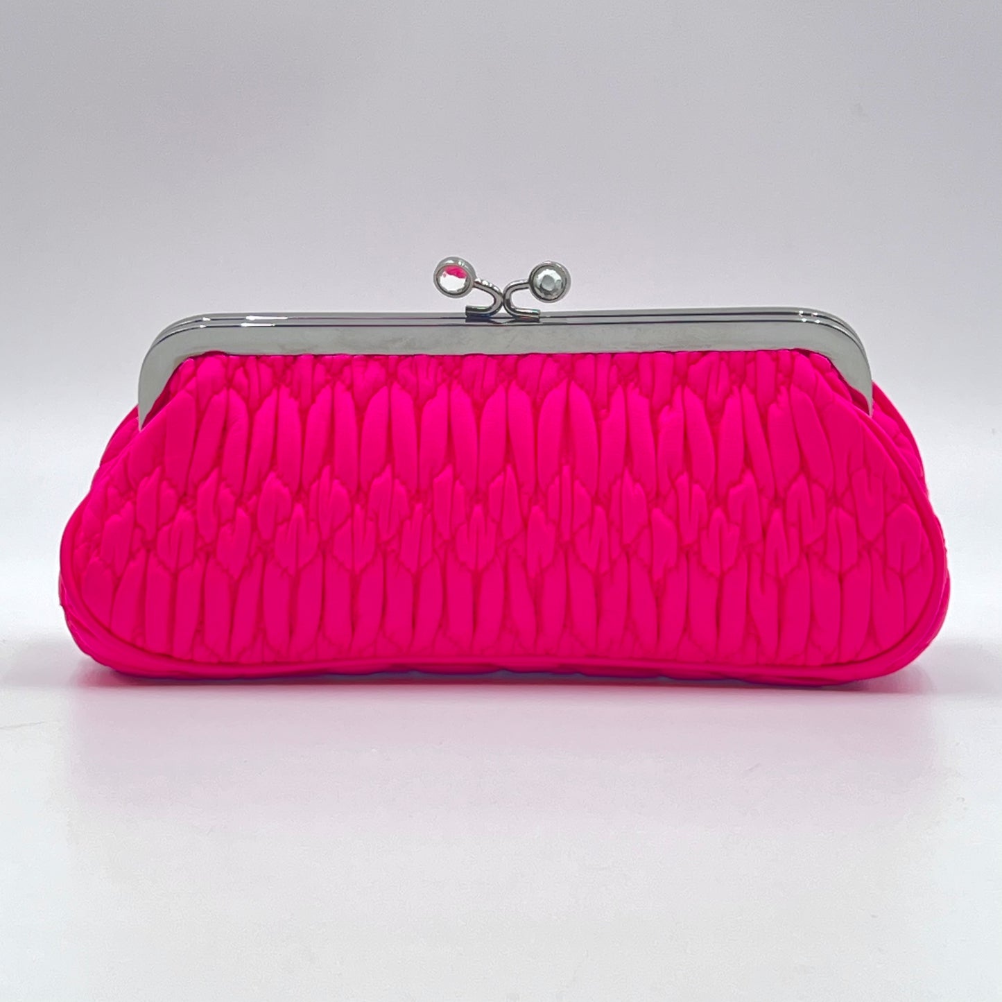 matelasse nappa kiss lock clutch