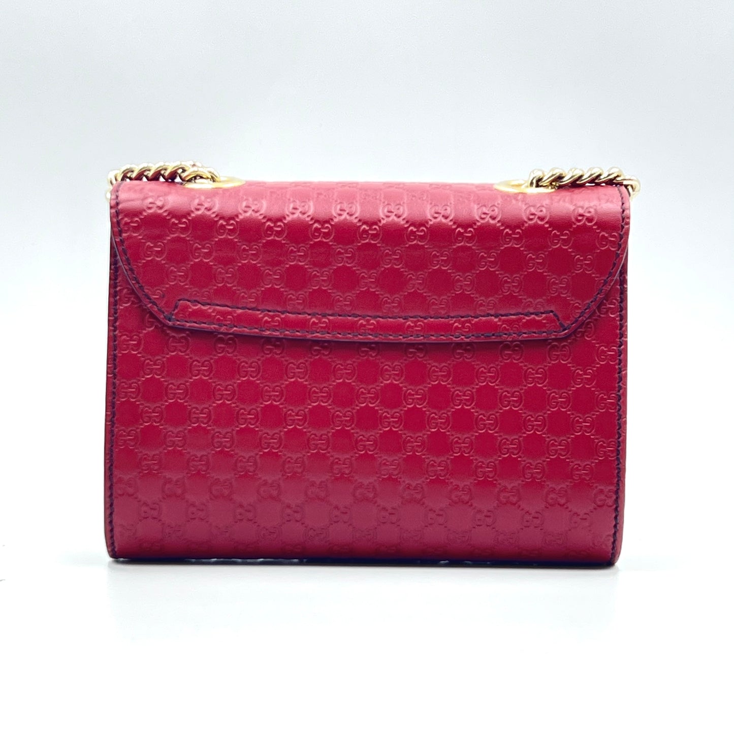 Soft Microguccissima Mini Emily Chain Shoulder Bag Rosso