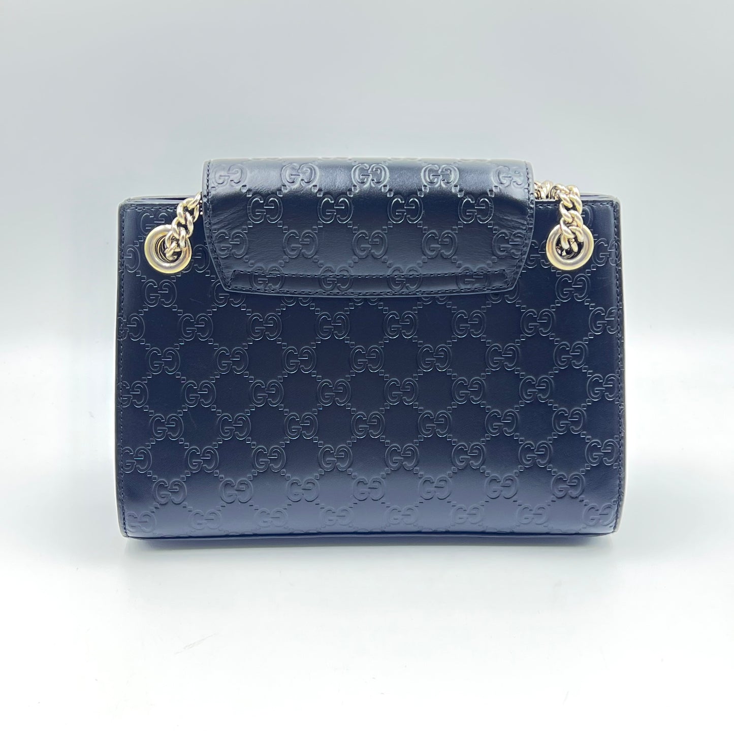 Small Emily Chain Flap Shoulder Bag Guccissima Leather