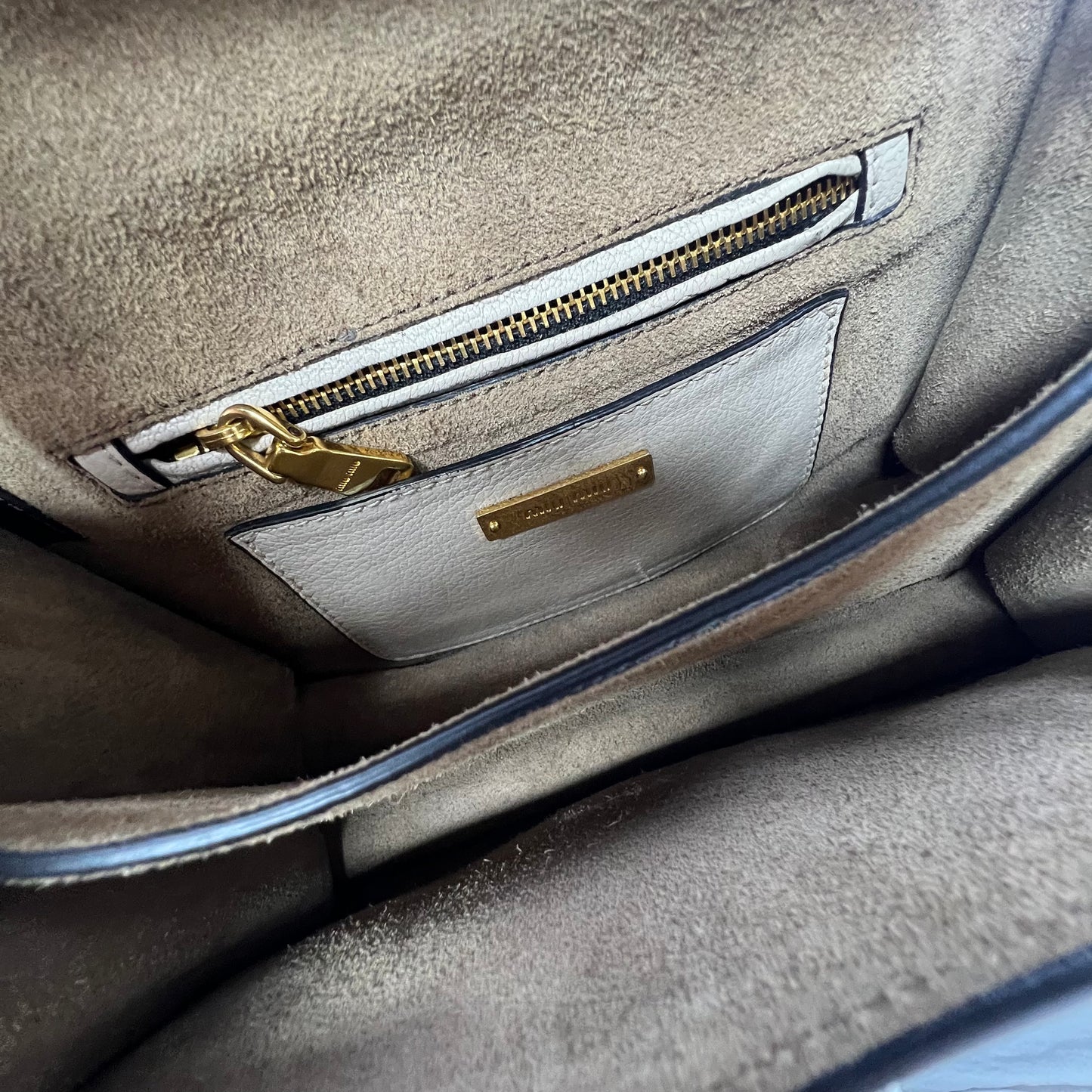 Bicolor Madras Shoulder Bag Leather Small