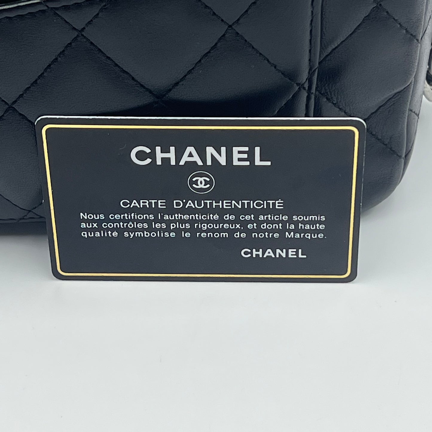 Pocket Quilted Lambskin Leather Chain Shoulder Bag Black