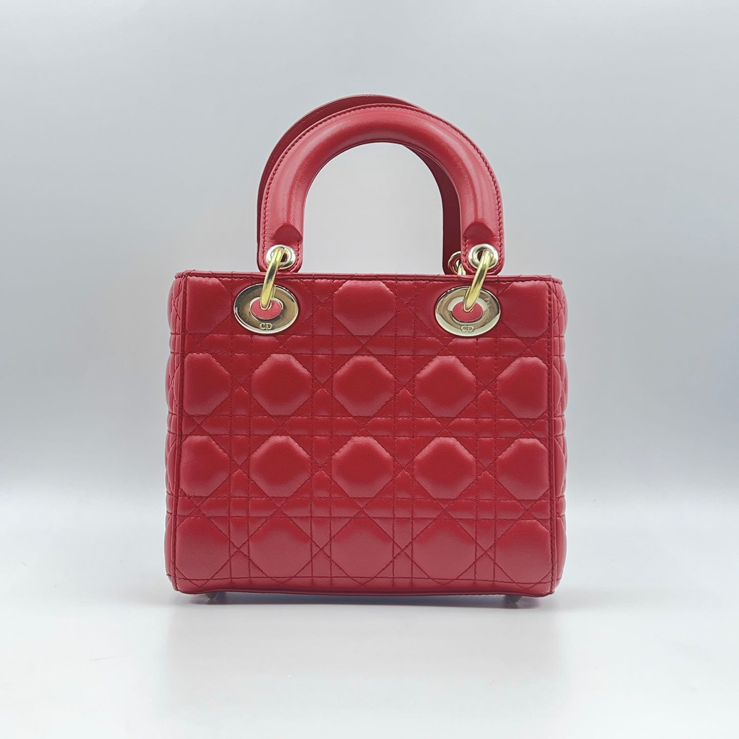 Cannage Lady Dior Small Red