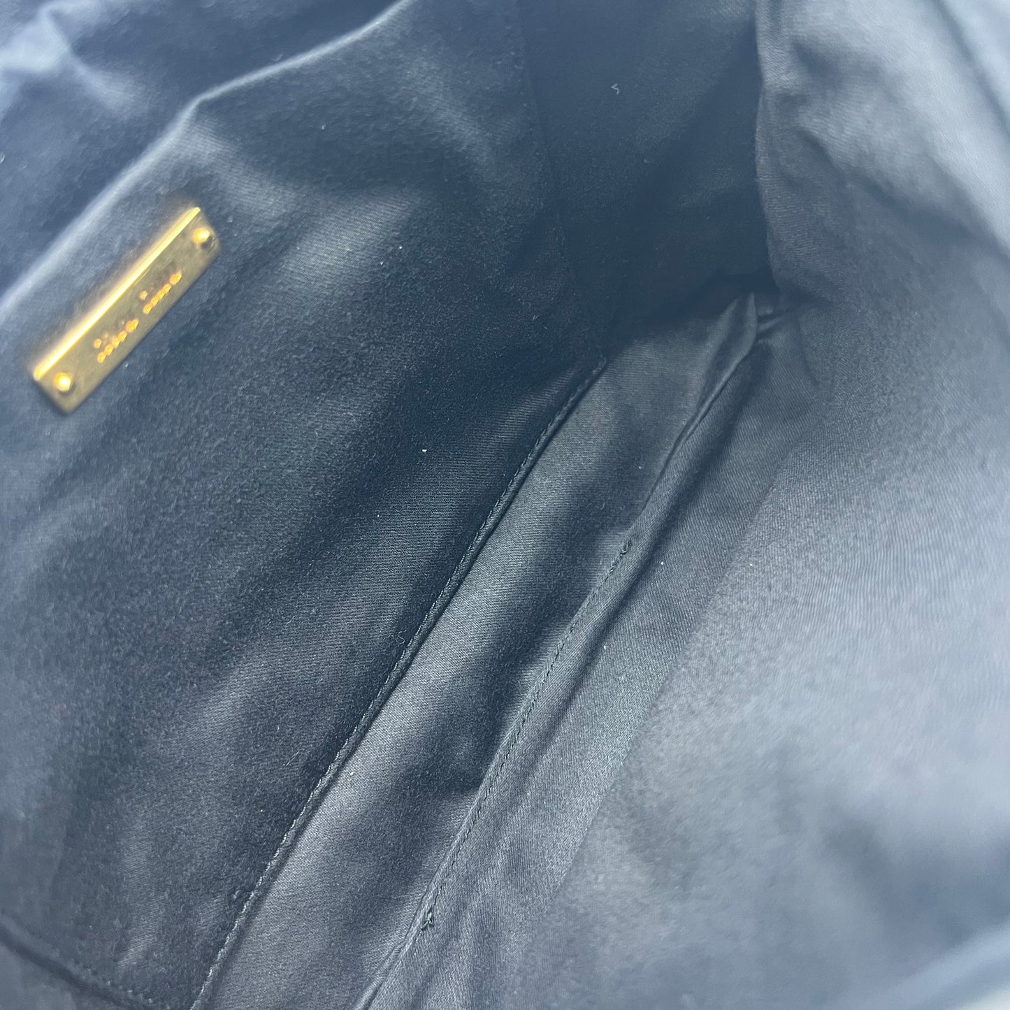 Black Matelassé Leather Frame Clutch