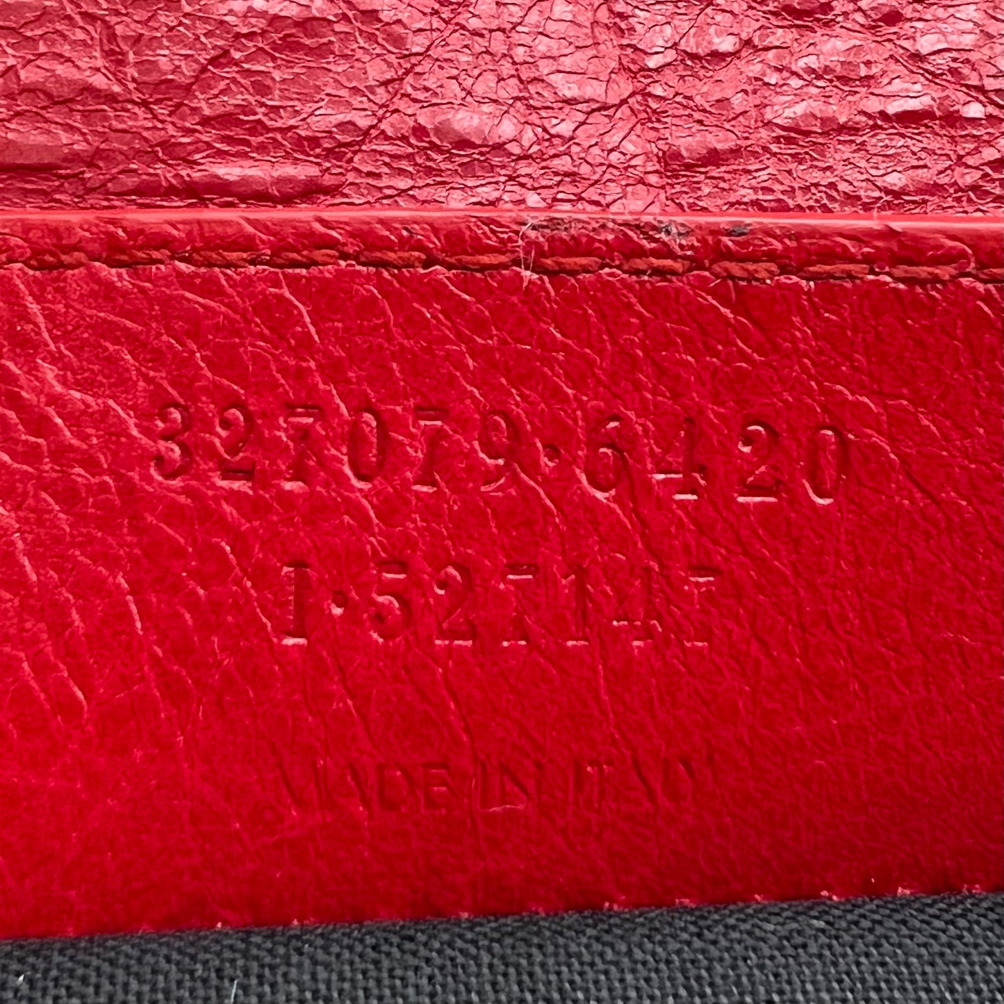 Classic Studs Envelope Strap Clutch Crossbody Leather Red