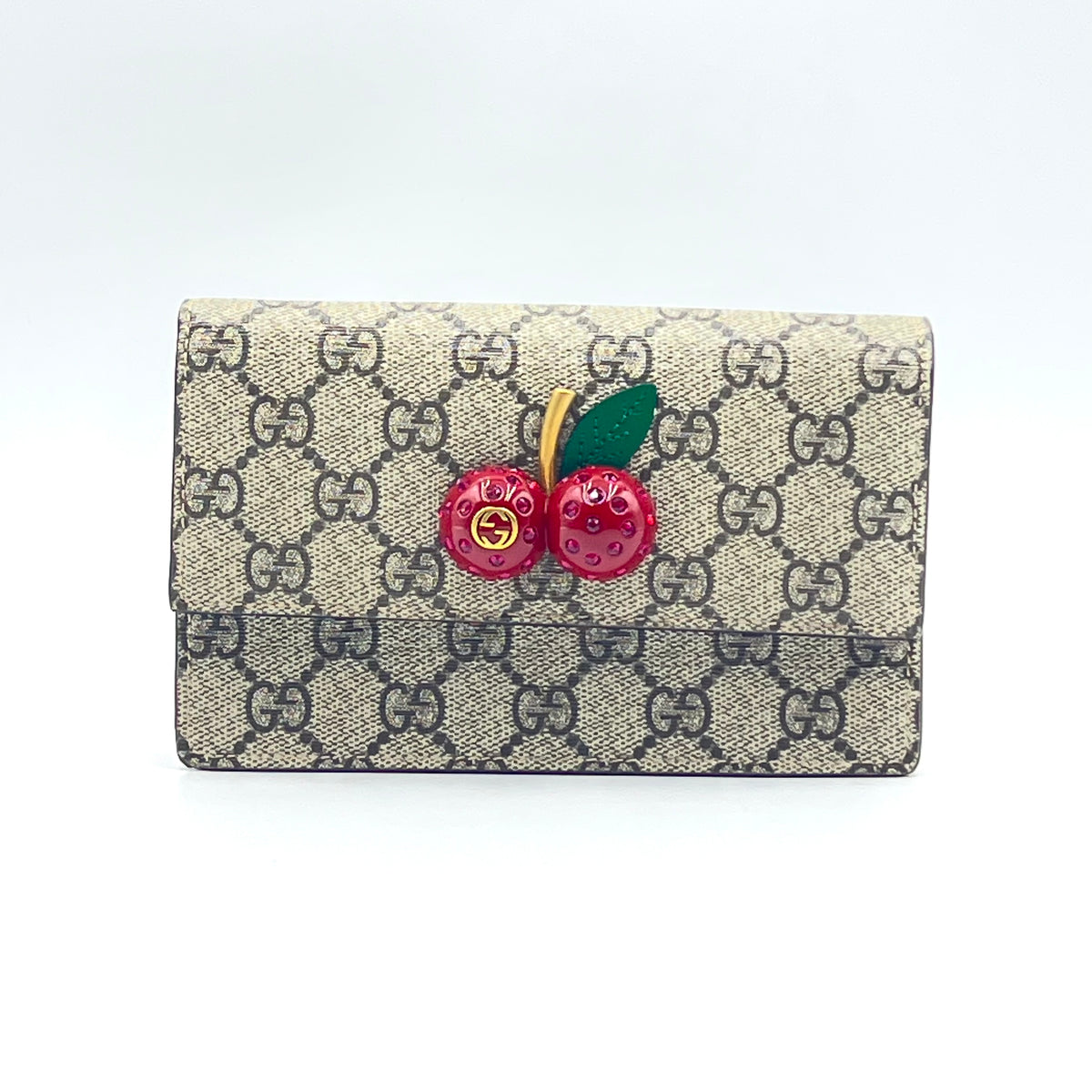 Gucci Cherries Wallet on Chain GG Coated Canvas Mini — view 1 of 8 Cherries Wallet on Chain GG Coated Canvas Mini, view 1 of 8