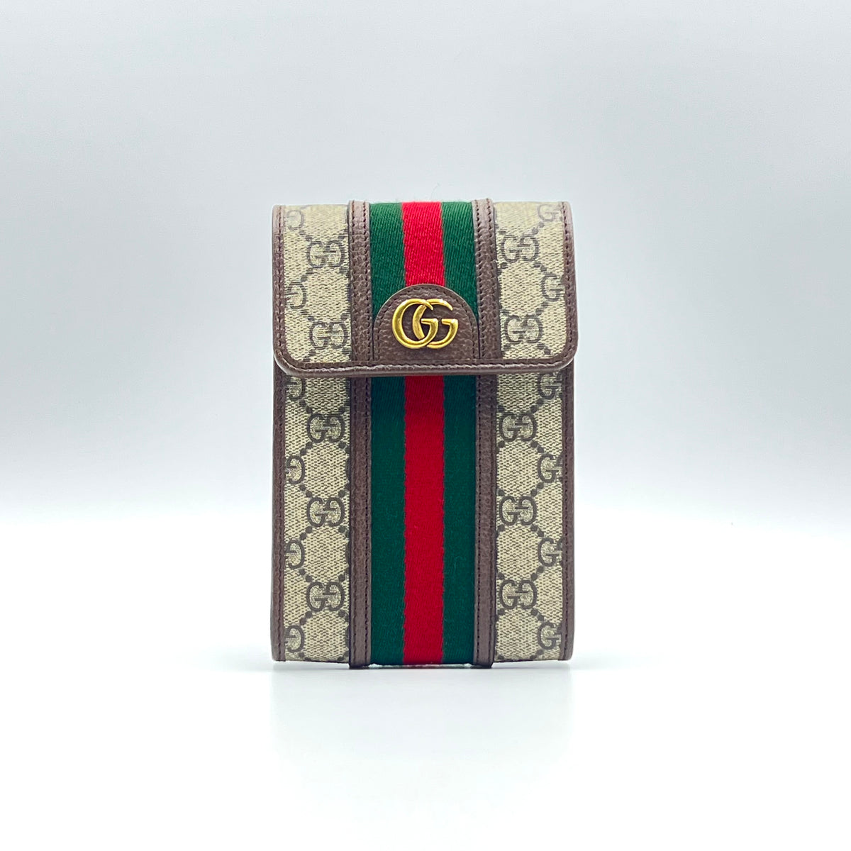 Gucci GG Supreme Monogram Web Mini Ophidia Crossbody Bag Beige New Acero — view 1 of 8 GG Supreme Monogram Web Mini Ophidia Crossbody Bag Beige New Acero, view 1 of 8