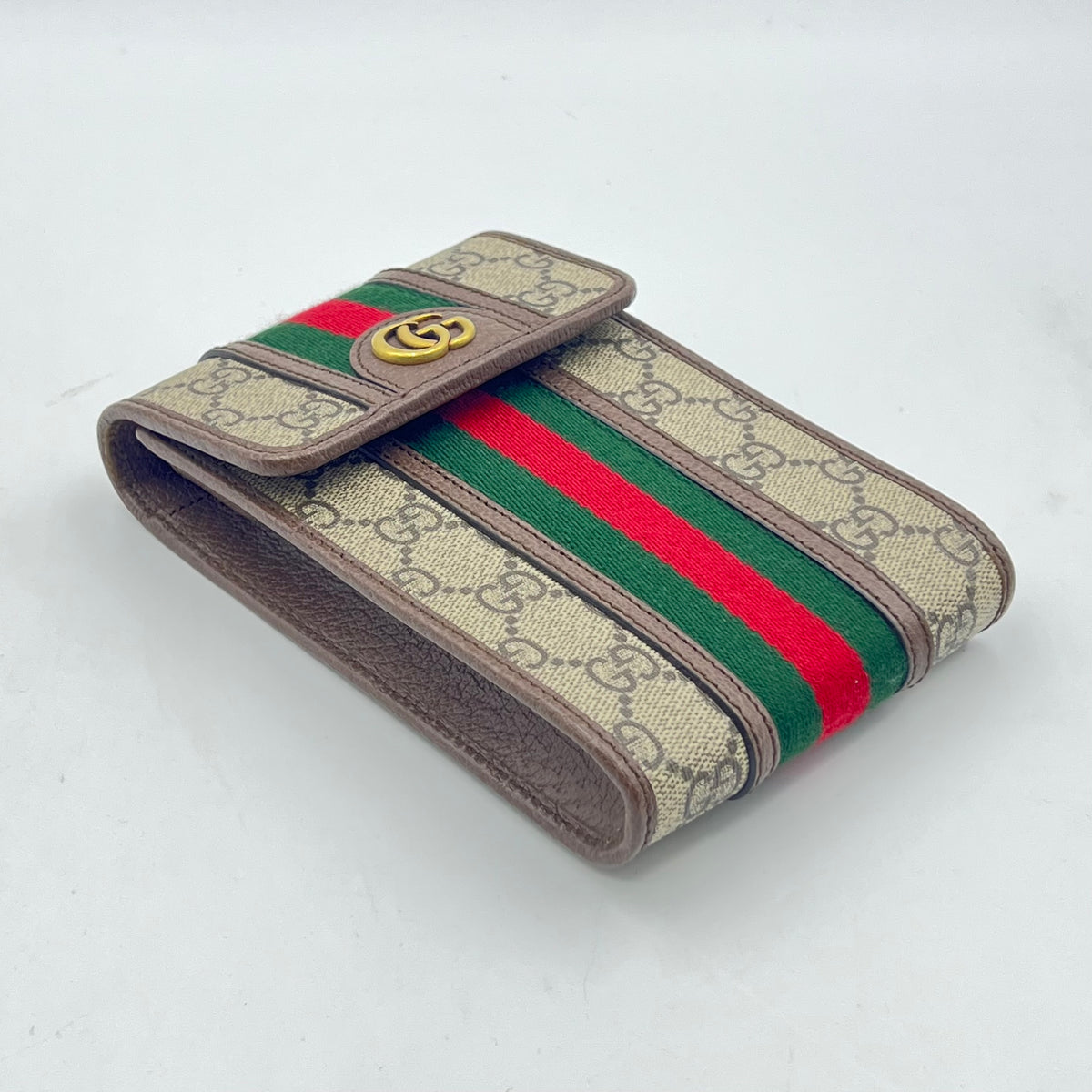 Gucci GG Supreme Monogram Web Mini Ophidia Crossbody Bag Beige New Acero — view 3 of 8 GG Supreme Monogram Web Mini Ophidia Crossbody Bag Beige New Acero, view 3 of 8